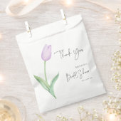 Sachets En Papier Fête des mariées solo de Tulipe violette moderne (Coupé)