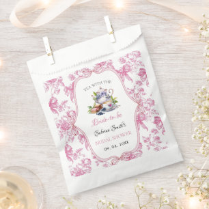 Sachets En Papier Fête des mariées Tea Party Fleur sauvage rose