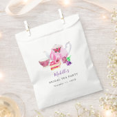 Sachets En Papier Fête des mariées Tea Party Purple Teapot Aquarelle (Coupé)