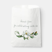 Sachets En Papier Fête des mariées verte Magnolia (Devant)