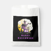Sachets En Papier Fête d'Halloween avec Maison hantée et Fantômes (Devant)