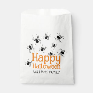 Sachets En Papier Fête d'Halloween joyeuse des araignées personnalis