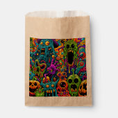 Sachets En Papier Fête d'Halloween | Zombie et monstres (Devant)
