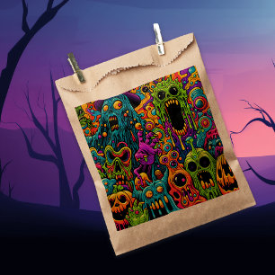 Sachets En Papier Fête d'Halloween   Zombie et monstres