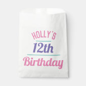Sachets En Papier Fête du 12e anniversaire Soins sac (Devant)
