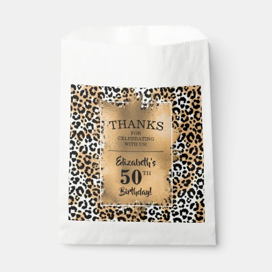 Sachets En Papier Fête du 50e anniversaire du léopard (Devant)