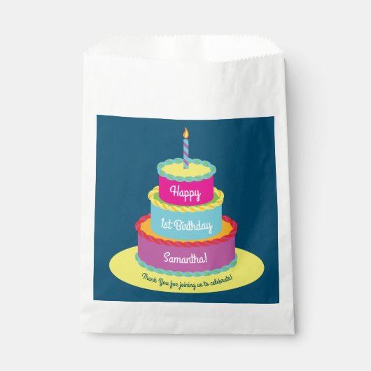 Sachets En Papier Fête du gâteau d'anniversaire (Devant)