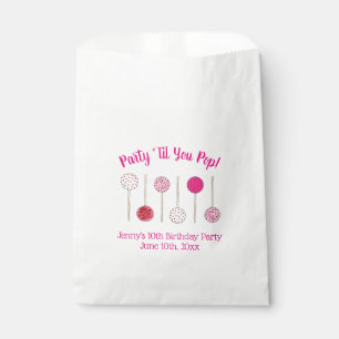 Sachets En Papier Fête Jusqu'À Ce Que Vous Pop Pink Gelé Pops