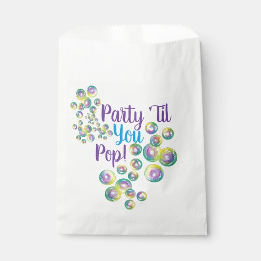 Sachets En Papier Fête jusqu'à vous Pop souffler bulles Iridescente (Devant)