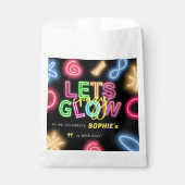 Sachets En Papier Fête laser d'anniversaire de néon fou (Devant)