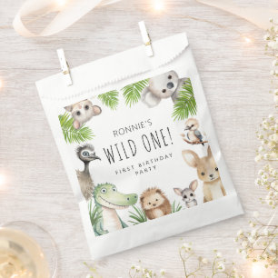 Sachets En Papier Fête sauvage d'anniversaire d'animaux australiens