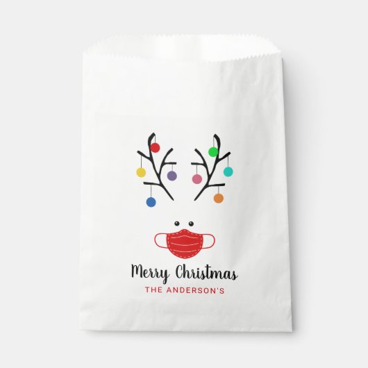 Sachets En Papier Fêtes modernes Whimssar Reinder masqué Noël (Devant)