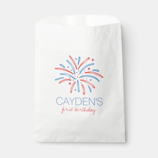 Sachets En Papier Feu d'artifice 4 juillet Anniversaire (Devant)
