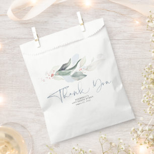 Sachets En Papier Feuillage de verdure Rose Gold Bleu Poussiéreux Me