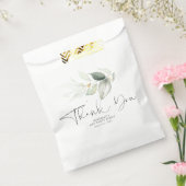 Sachets En Papier Feuillage doré de verdure Élégant Merci (Scellé)