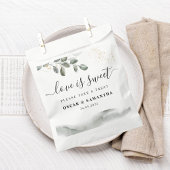 Sachets En Papier Feuille d'aquarelle verte douce | Poussière d'or