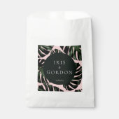 Sachets En Papier Feuilles de palmier tropicales Mariage personnalis (Devant)