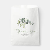 Sachets En Papier Feuilles vertes Merci élégant (Devant)