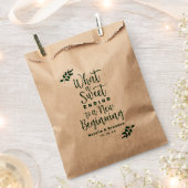 Sachets En Papier Feuilles verts simples Quel Mariage fin doux (Coupé)