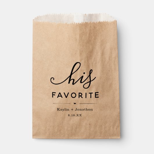 Sachets En Papier fiançailles de Fête des mariées Mariage "Son favor (Devant)