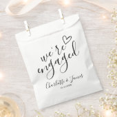 Sachets En Papier Fiançailles Fête de Fiançailles Noir et Blanc (Coupé)