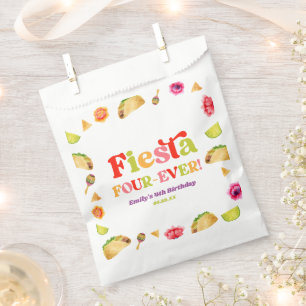 Sachets En Papier Fiesta Quatre Ever Taco 4ème Anniversaire