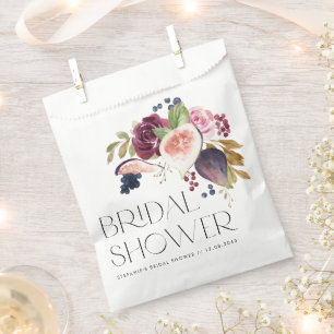 Sachets En Papier Figues et Baies Fête de Mariage Florale d'Automne