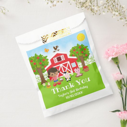 Sachets En Papier Fille Afro-Américaine Anniversaire Rouge Ferme Mer (Scellé)