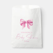 Sachets En Papier Fille ARC ROSE Baby shower (Devant)