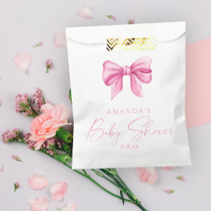 Sachets En Papier Fille ARC ROSE Baby shower