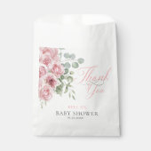 Sachets En Papier Fille bébé en fleurs Baby shower Merci (Devant)