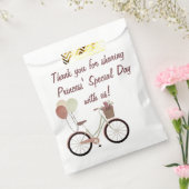 Sachets En Papier Fille Blanc Vélo Rose Ballons Joyeux anniversaire (Scellé)