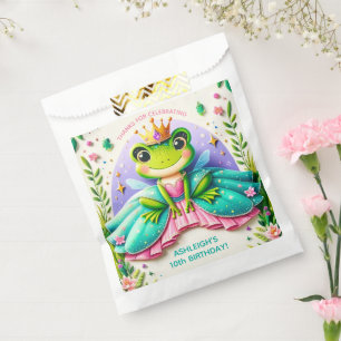 Sachets En Papier Fille Conte Fée Grenouille Princesse Anniversaire