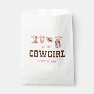 Sachets En Papier Fille cow-girl occidentale Shower de bébé rose