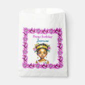 Sachets En Papier Fille d'anniversaire personnalisée Princesse de co (Devant)