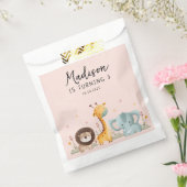 Sachets En Papier Fille Fête Animaux sauvages Anniversaire (Scellé)