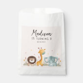 Sachets En Papier Fille Fête Animaux sauvages Anniversaire (Devant)