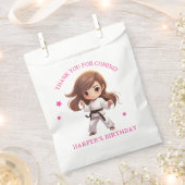 Sachets En Papier Fille Karate Martial Arts fête d'anniversaire (Coupé)