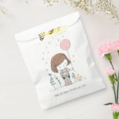 Sachets En Papier Fille mignonne avec ballons Anniversaire Favoriser (Scellé)