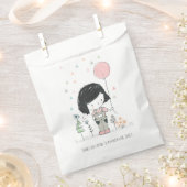 Sachets En Papier Fille mignonne avec ballons Anniversaire Favoriser (Coupé)