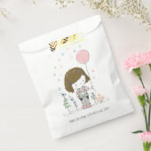 Sachets En Papier Fille mignonne avec ballons Anniversaire Favoriser (Scellé)