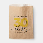 Sachets En Papier Fille moderne brillant Jaune 30 et Flirty (Devant)