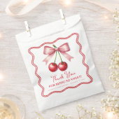 Sachets En Papier Fille rose Coquette rouge Cherry premier anniversa (Coupé)