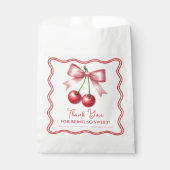 Sachets En Papier Fille rose Coquette rouge Cherry premier anniversa (Devant)