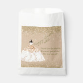 Sachets En Papier Fille Rose Or personnalisé Sweet 16e anniversaire (Devant)