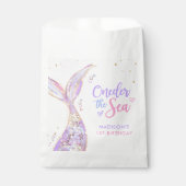 Sachets En Papier Fille Sirène 1ère fête d'anniversaire (Devant)