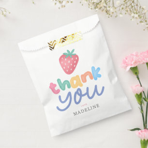Sachets En Papier Filles Capriceux Rose Fraise Sucrée