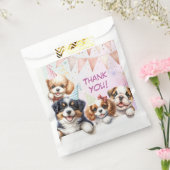 Sachets En Papier Filles Chiot Lets Pawty Anniversaire (Scellé)