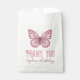 Sachets En Papier Filles mignonne papillon rose Anniversaire de enfa