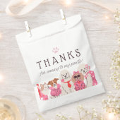 Sachets En Papier Filles rose chiot pawty anniversaire (Coupé)